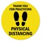 Signmission Thank You For Practicing Safe Distance Non-Slip Floor Graphic, 7in Vinyl, 7" x 7", FD-2-C-7-99975 FD-2-C-7-99975 - alternate 1